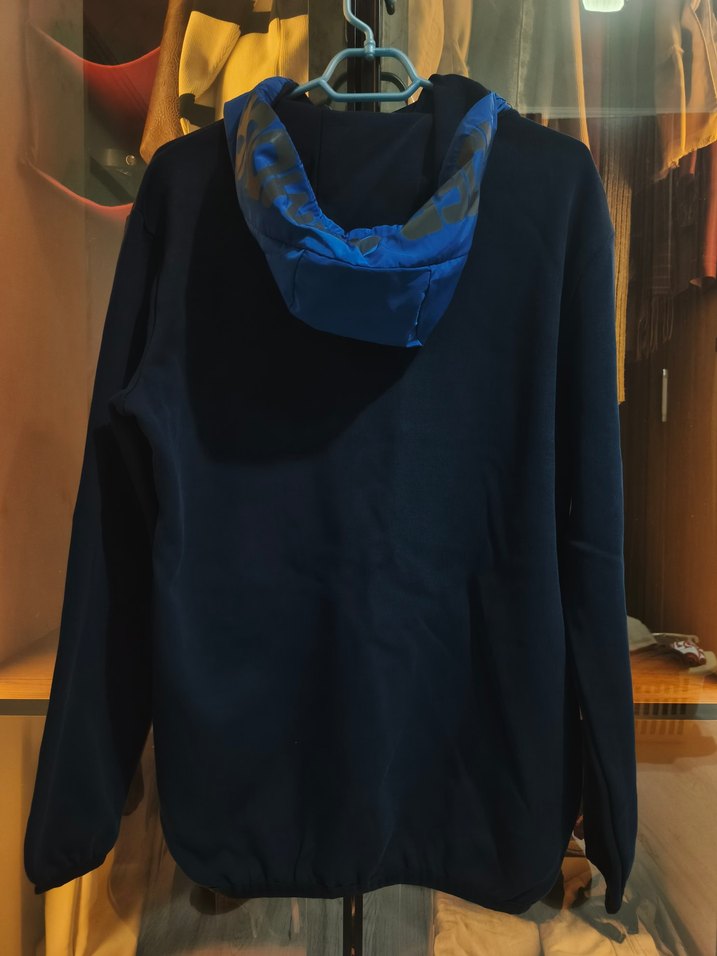 Erkek Lacivert Fermuarlı Sweatshirt - Görsel 3