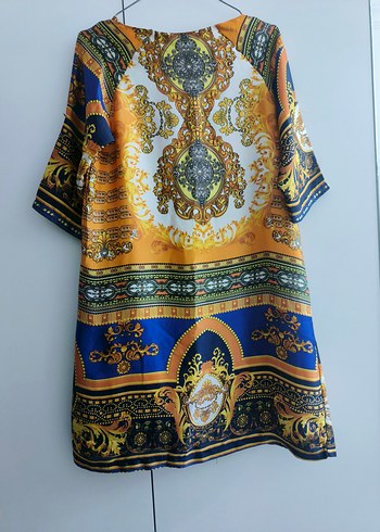 Renkli Bohem Desenli Midi Kadın Tunik - Görsel 2