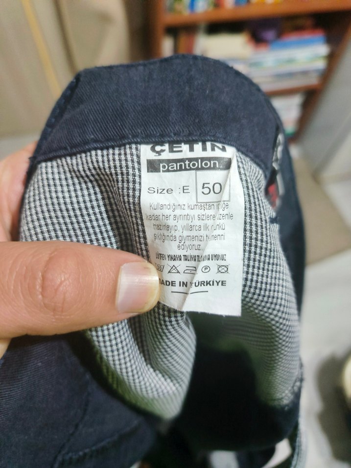 Lacivert rahat kesim erkek pantolon - Görsel 2