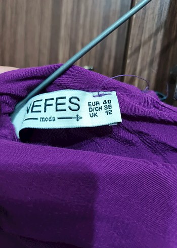 Uzun Kollu Mor Kadın Tunik - Görsel 3