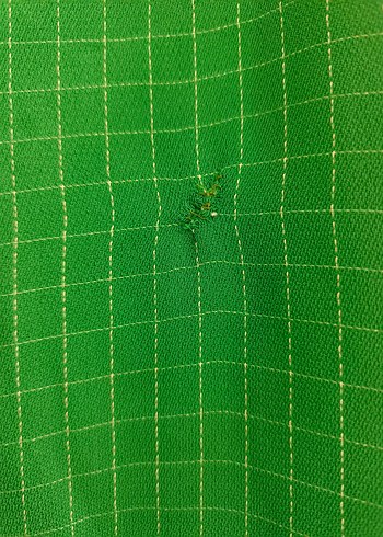 Yeşil Kareli Keten Midi Tunik - Görsel 4