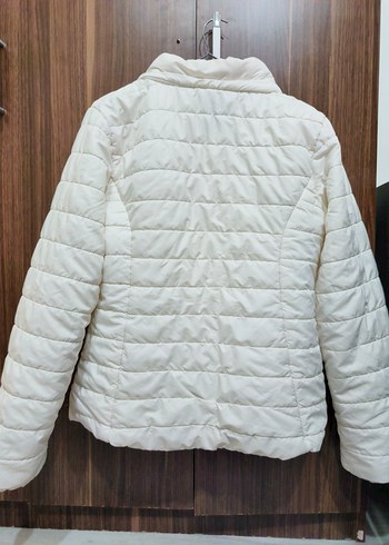 Kadın Beyaz Fermuarlı Mont - Görsel 2