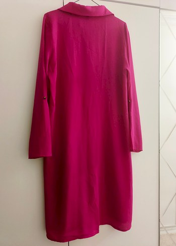 Uzun Kollu, İşlemeli Pembe Bohem Tunik - Görsel 2