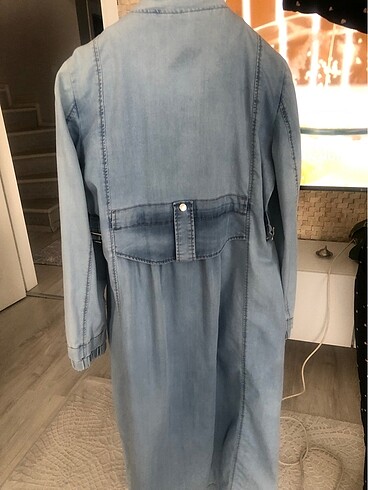 xl Beden mavi Renk Massimo Donna marka tesettur kot kap