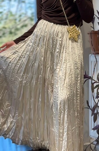 Zara model kırışık etek