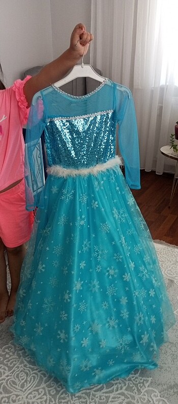 6,7yaş uyumlu Elsa kostümü