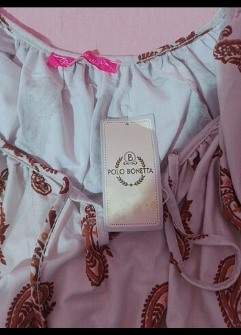 Keten fırfırlı salaş elbise  - Görsel 3