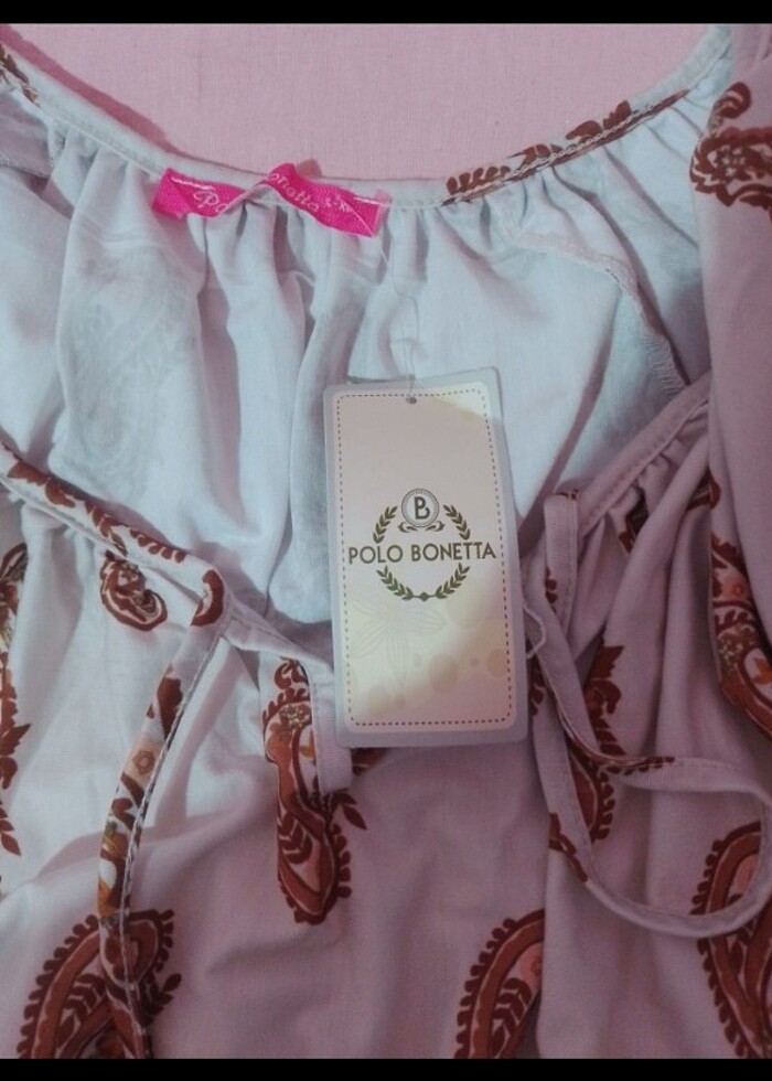 Keten fırfırlı salaş elbise  - Görsel 3