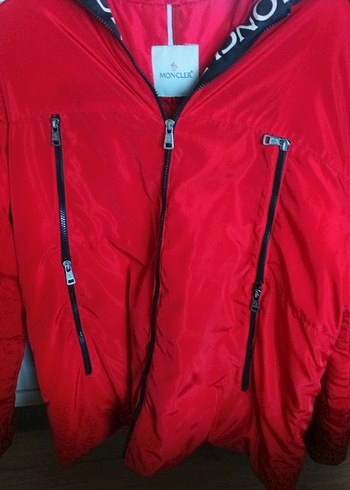 Kırmızı Kapüşonlu erkek  Kışlık mont - Görsel 2