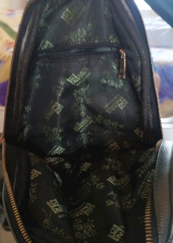 Koyu gri  Deri Biker Sırt Çantası - Görsel 2