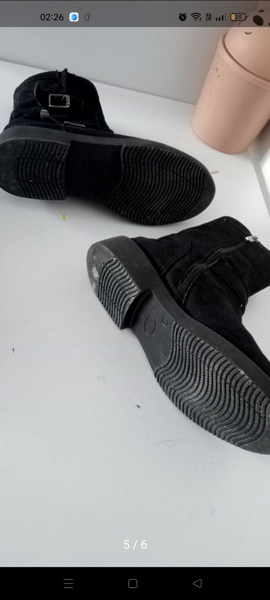 Siyah Süet Tokalı Kadın Bot - Görsel 5