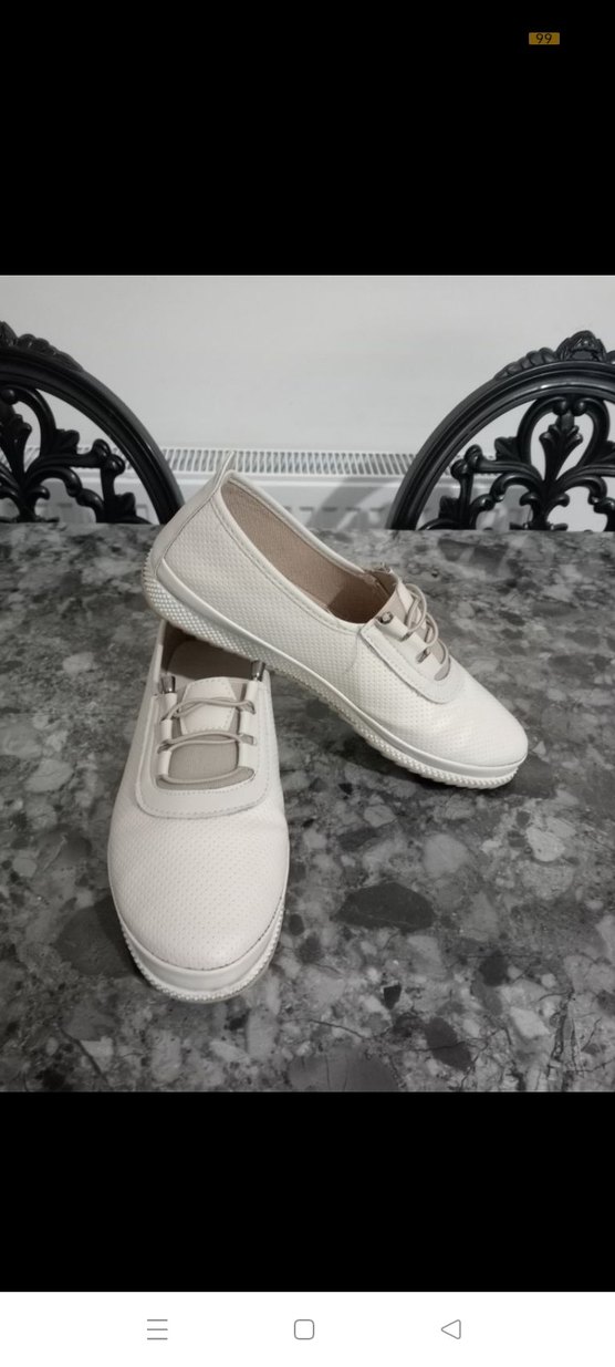 Beyaz Kadın Dolgu Topuklu Spor Ayakkabı - Görsel 2