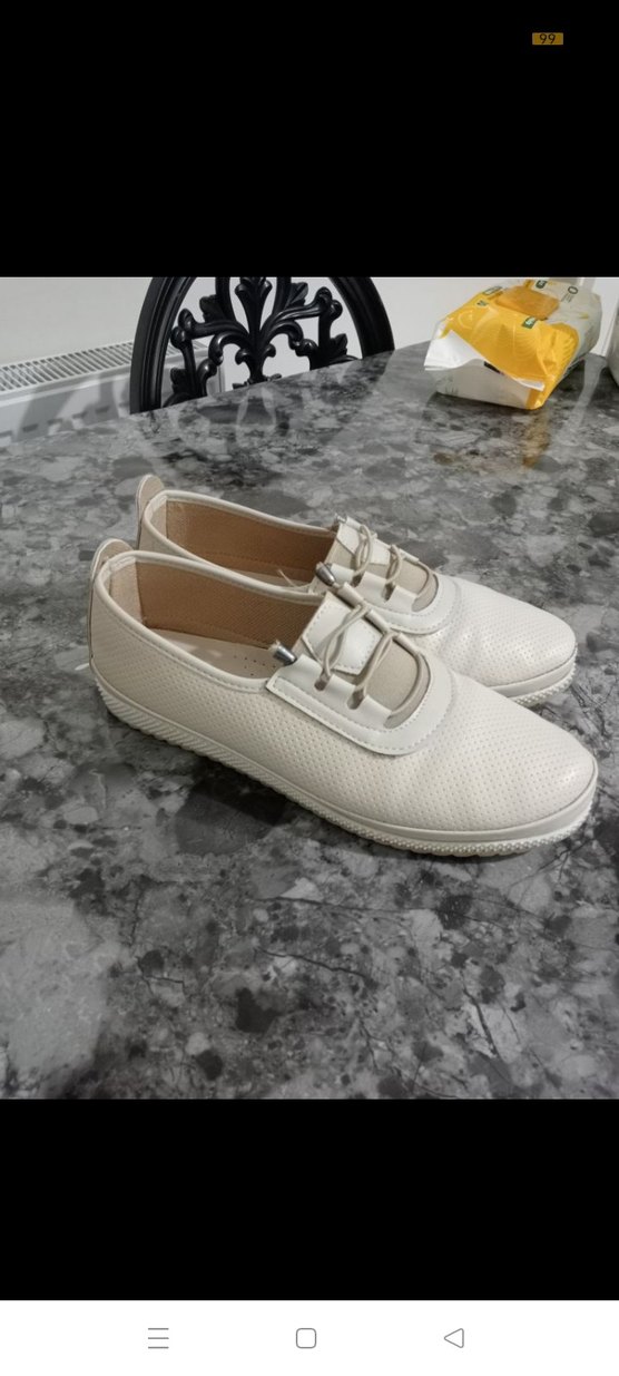 Beyaz Kadın Dolgu Topuklu Spor Ayakkabı - Görsel 4