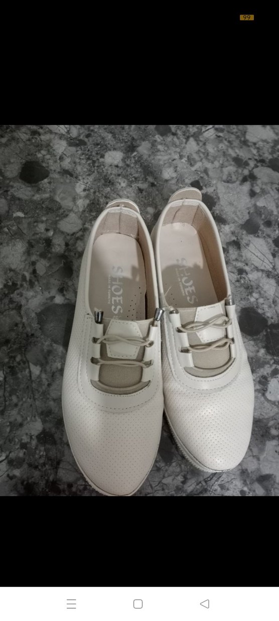 Beyaz Kadın Dolgu Topuklu Spor Ayakkabı - Görsel 3