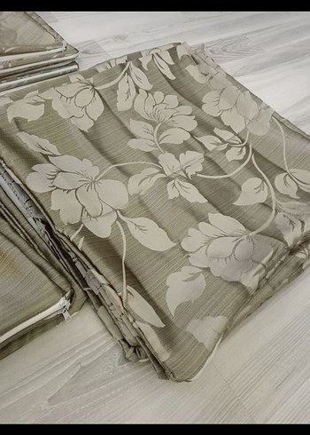 krem çiçek baskılı kırlent kilifi - Görsel 2
