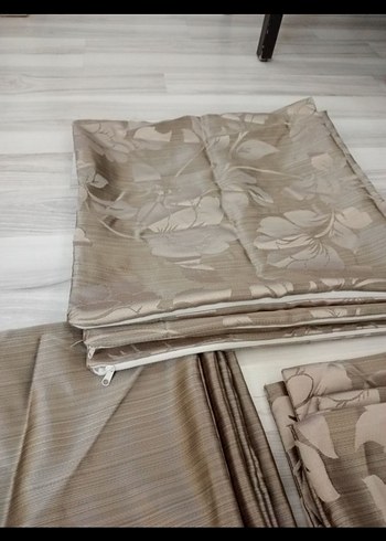 krem çiçek baskılı kırlent kilifi - Görsel 4