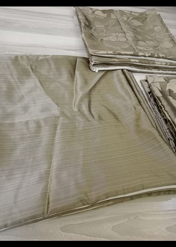 krem çiçek baskılı kırlent kilifi - Görsel 3