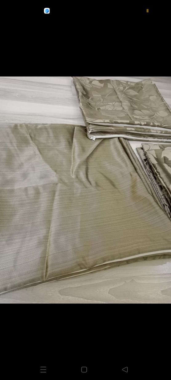 krem çiçek baskılı kırlent kilifi - Görsel 3