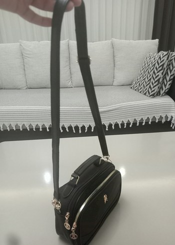 Klasik Siyah Deri Kadın El Çantası - Görsel 4