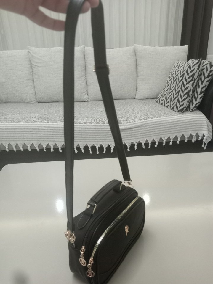 Klasik Siyah Deri Kadın El Çantası - Görsel 4