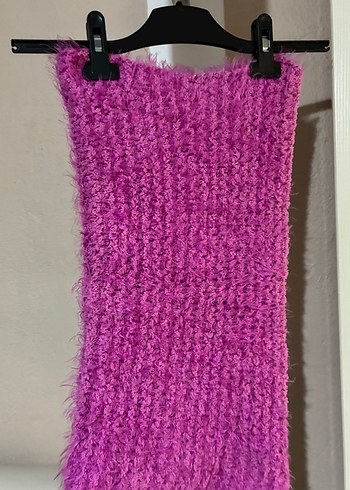 Mor Örgü kadın boru boyunluk - Görsel 2