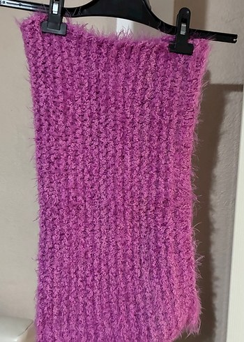 Mor Örgü kadın boru boyunluk - Görsel 3
