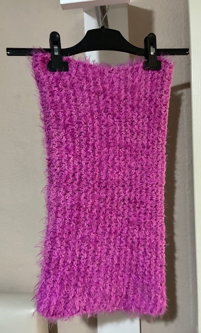 Mor Örgü kadın boru boyunluk - Görsel 2