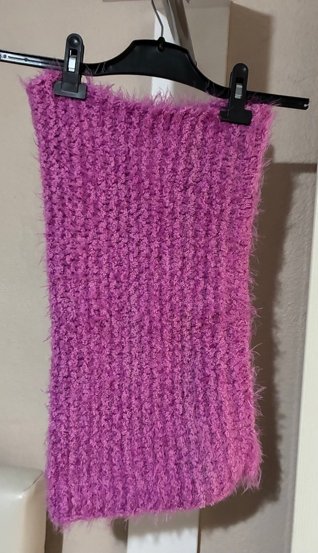 Mor Örgü kadın boru boyunluk - Görsel 3