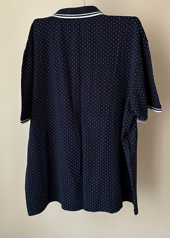 Lacivert Puantiyeli Erkek Polo Tişört - Görsel 2