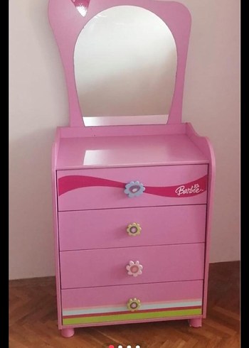 Çilek Pembe Şifonyer ve Ayna - Görsel 2