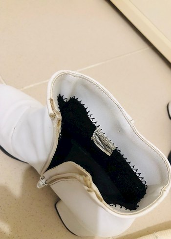 LCW Beyaz Deri Kadın Topuklu Bot Acil satılık - Görsel 3