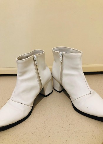 LCW Beyaz Deri Kadın Topuklu Bot Acil satılık - Görsel 5