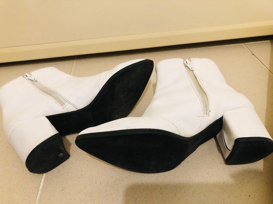 LCW Beyaz Deri Kadın Topuklu Bot Acil satılık - Görsel 4