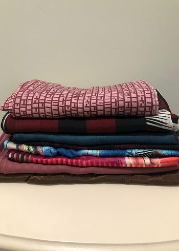 Kadın Çok Renkli Drapeli Sokak Stili Şal - Görsel 3