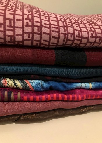 Kadın Çok Renkli Drapeli Sokak Stili Şal - Görsel 2