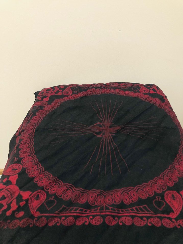 Siyah bordo kafa desen Koyu Renkli bandana fular - Görsel 2