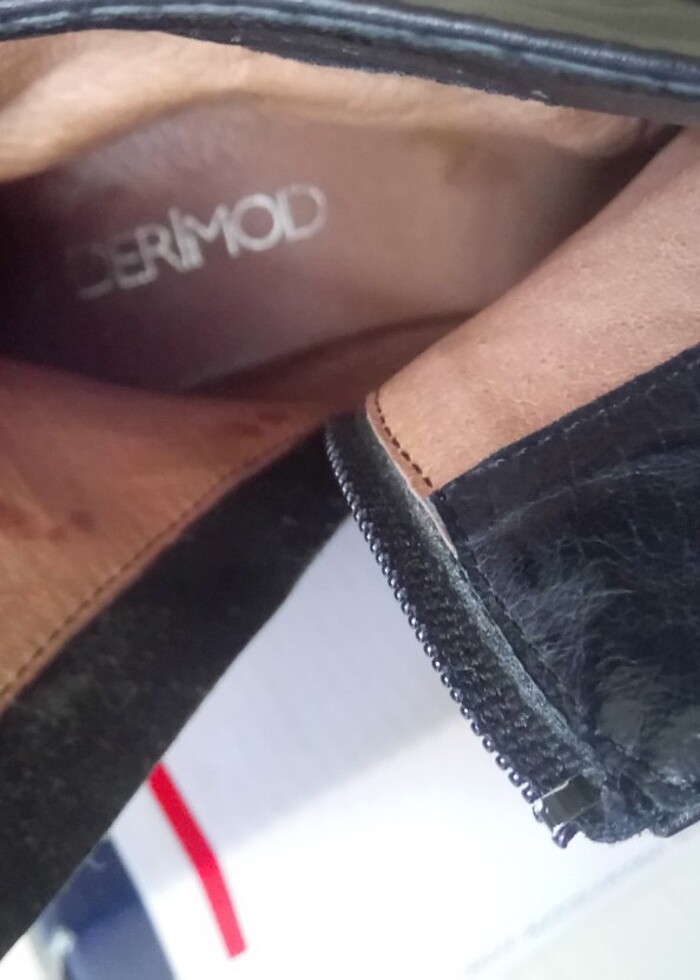 Derimod siyah deri bot bayan orjinal - Görsel 4