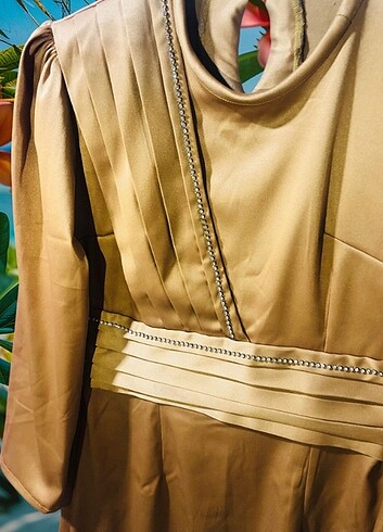 Taşlı abiye sıfır kışlık - Görsel 4