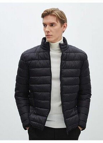 S/M beden bay/bayan kapitone mont siyah yeni - Görsel 2