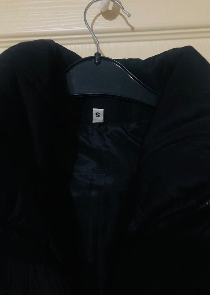 S/M beden bay/bayan kapitone mont siyah yeni - Görsel 5