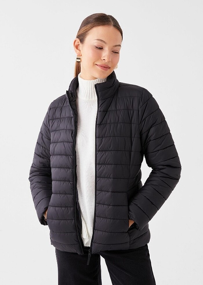 S beden siyah şişme mont bayan - Görsel 2