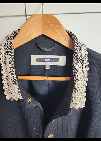 Düğmeli Siyah Kadın Blazer - Görsel 2