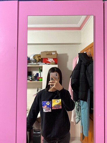 LC Waikiki Kısa siyah sweat