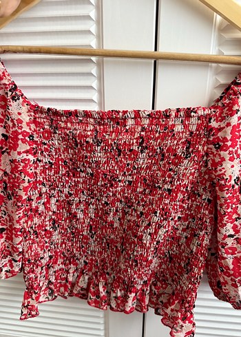 LTB Kırmızı Bohem Mini Bluz