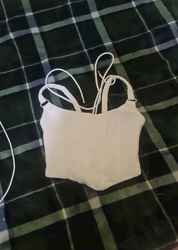 Beyaz Askılı Straplez Bustiyer - Görsel 4