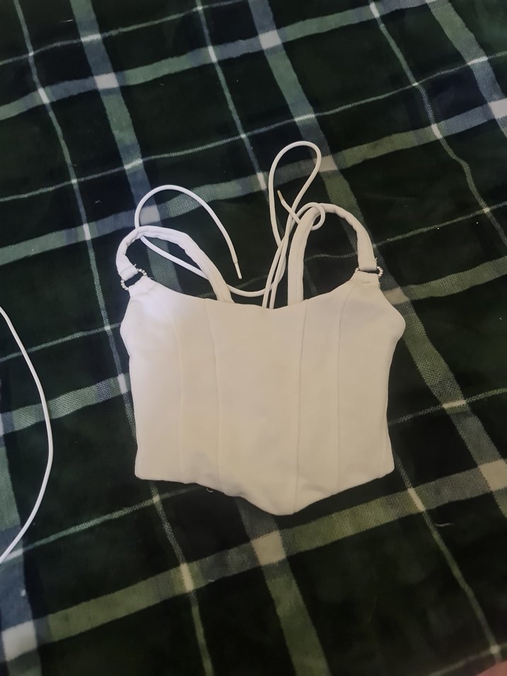 Beyaz Askılı Straplez Bustiyer - Görsel 4