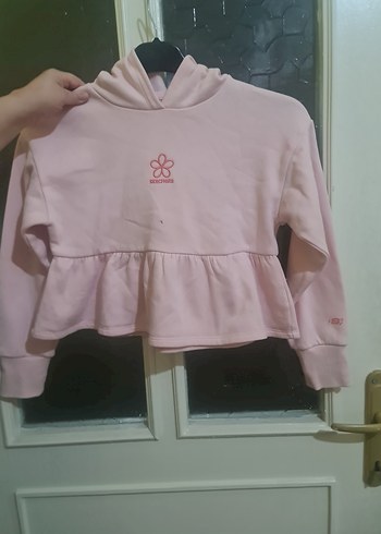 Pembe Mini Sweatshirt Fırfırlı ve Uzun Kollu - Görsel 2