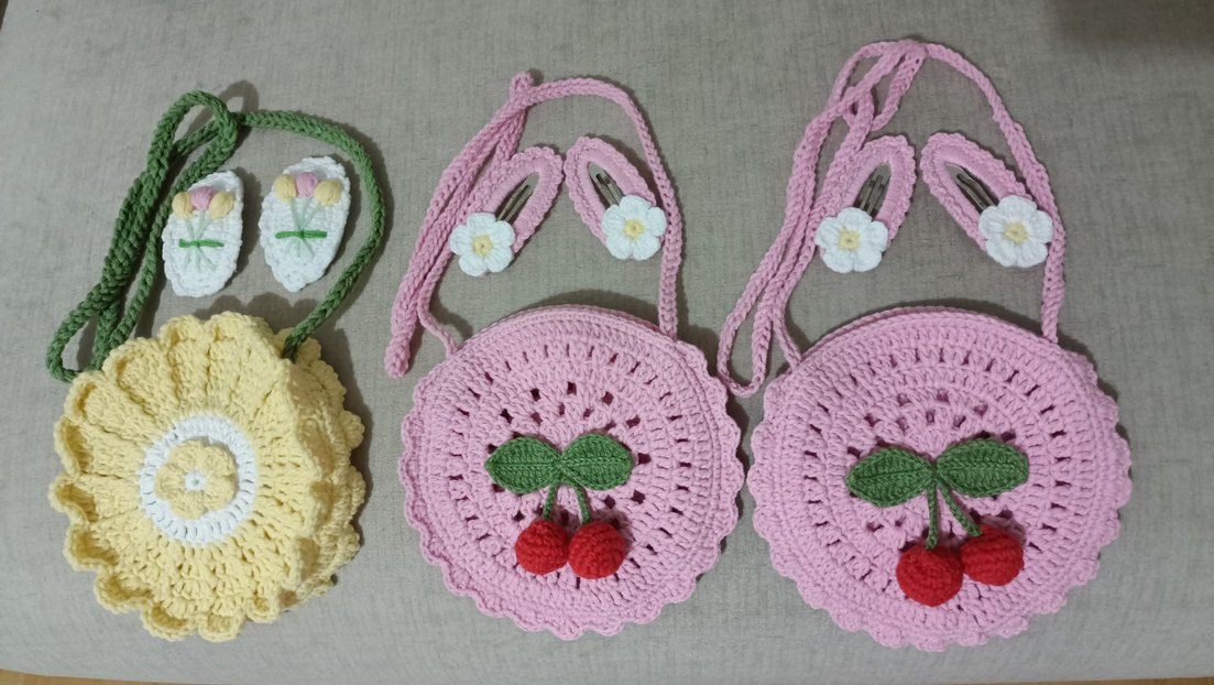 el örgüsü çocuk çanta - Görsel 3