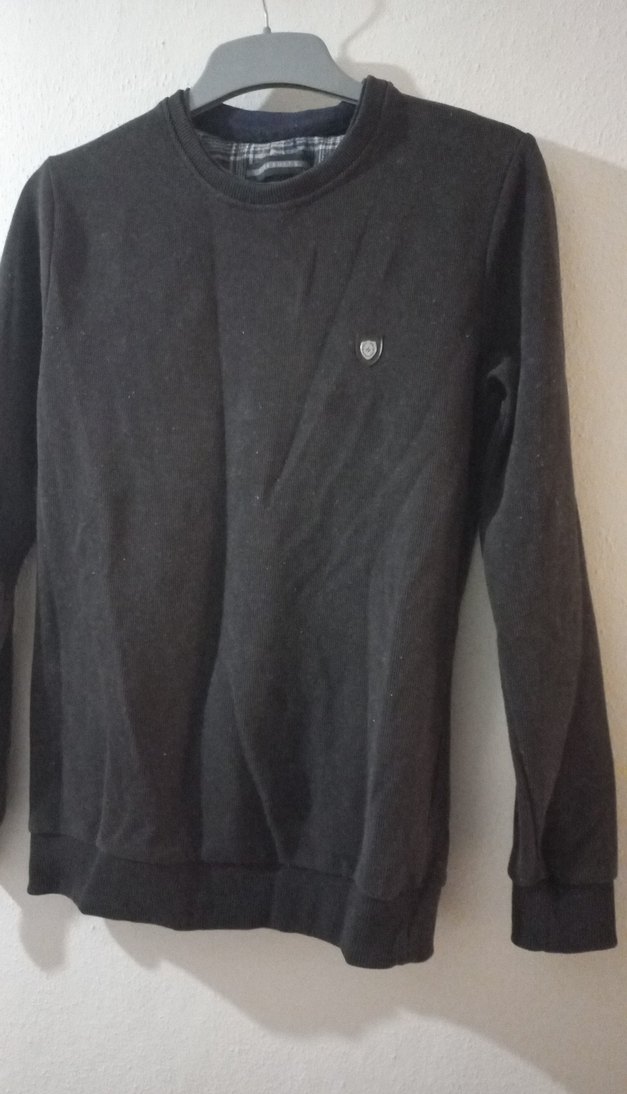 kahve rengine benzer Erkek Sweatshirt Uzun Kollu - Görsel 2