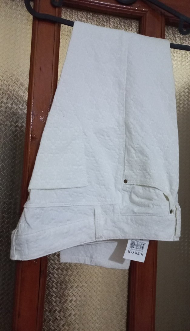 İpekyol Ekru Pamuklu Kumaş Detaylı Kadın pantolon - Görsel 4